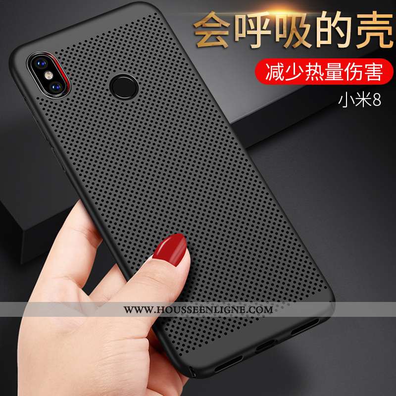 Coque Xiaomi Mi 8 Tendance Légère Évasé Légères Refroidissement Petit Protection Bleu Foncé