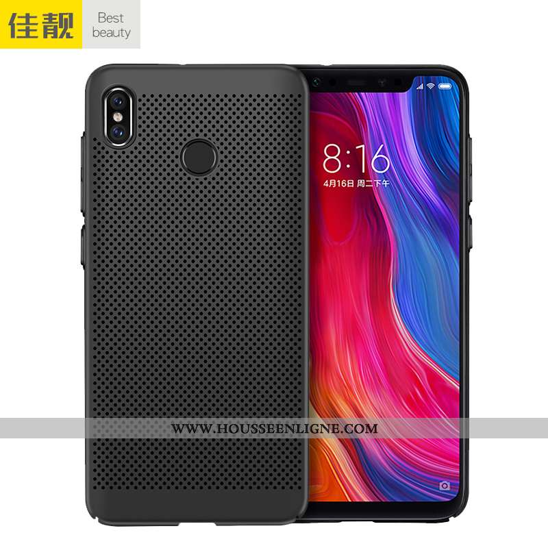 Coque Xiaomi Mi 8 Tendance Légère Évasé Légères Refroidissement Petit Protection Bleu Foncé