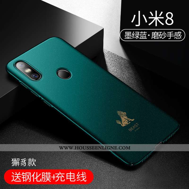 Coque Xiaomi Mi 8 Ultra Légère Incassable Petit Téléphone Portable Étui Protection Verte