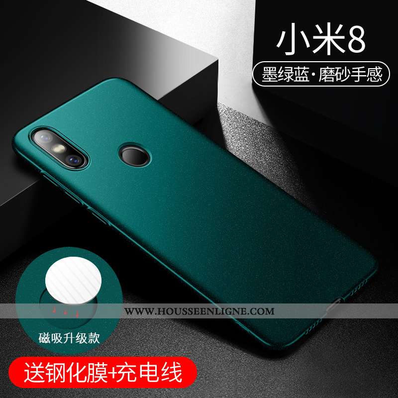 Coque Xiaomi Mi 8 Ultra Légère Incassable Petit Téléphone Portable Étui Protection Verte