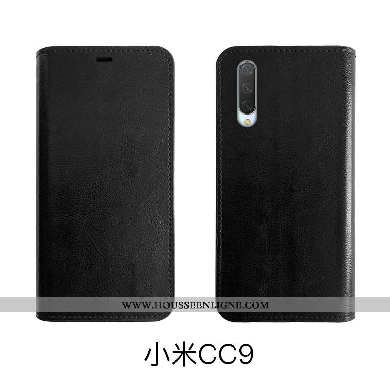 Coque Xiaomi Mi 9 Lite Cuir Protection Housse Tout Compris Petit Bovins Véritable Marron