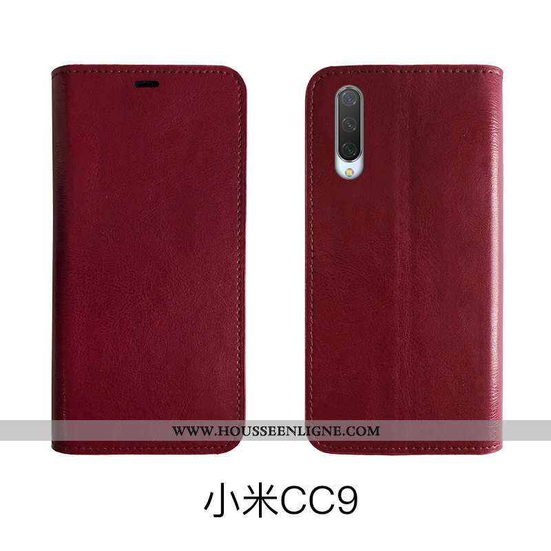 Coque Xiaomi Mi 9 Lite Cuir Protection Housse Tout Compris Petit Bovins Véritable Marron
