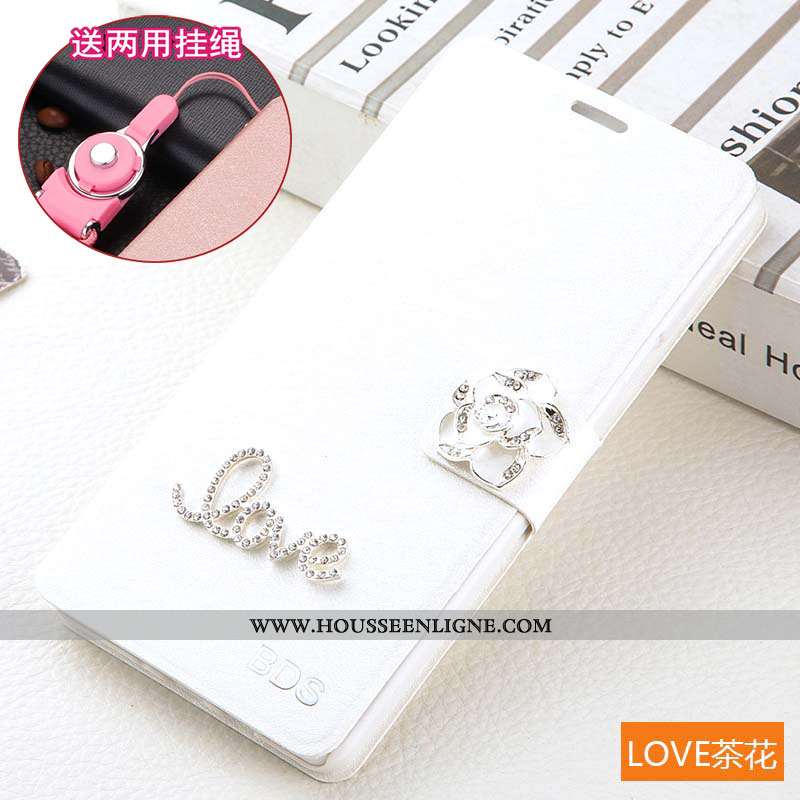 Coque Xiaomi Mi 9 Lite Délavé En Daim Cuir Téléphone Portable Petit Housse Luxe Rose
