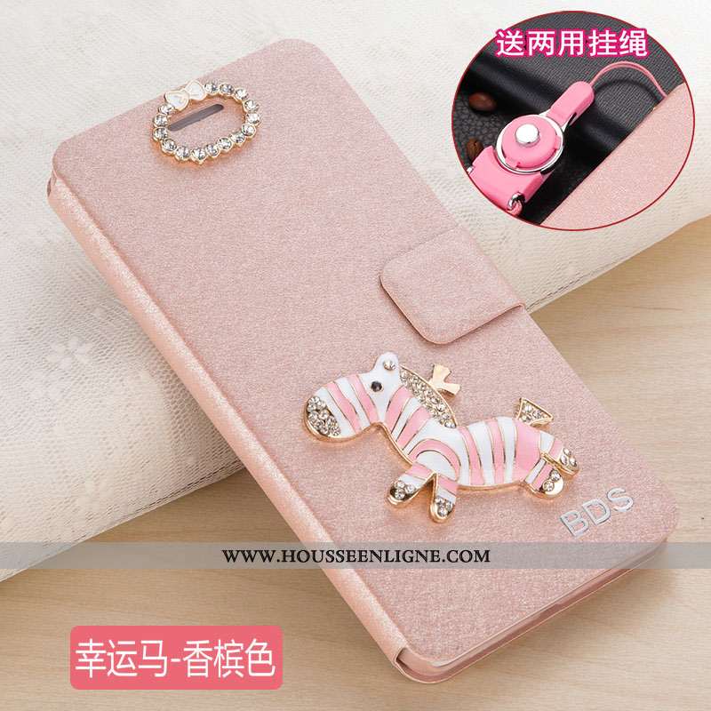 Coque Xiaomi Mi 9 Lite Délavé En Daim Cuir Téléphone Portable Petit Housse Luxe Rose