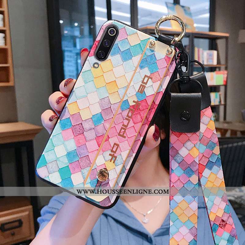Coque Xiaomi Mi 9 Lite Délavé En Daim Personnalité Net Rouge Protection Silicone Tout Compris Fluide