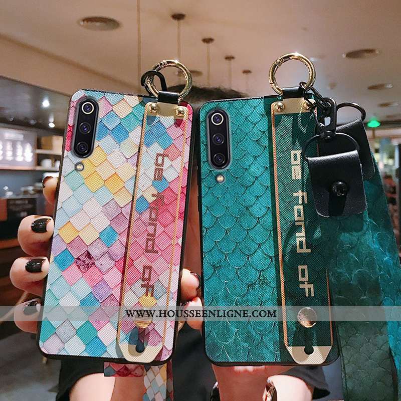 Coque Xiaomi Mi 9 Lite Délavé En Daim Personnalité Net Rouge Protection Silicone Tout Compris Fluide