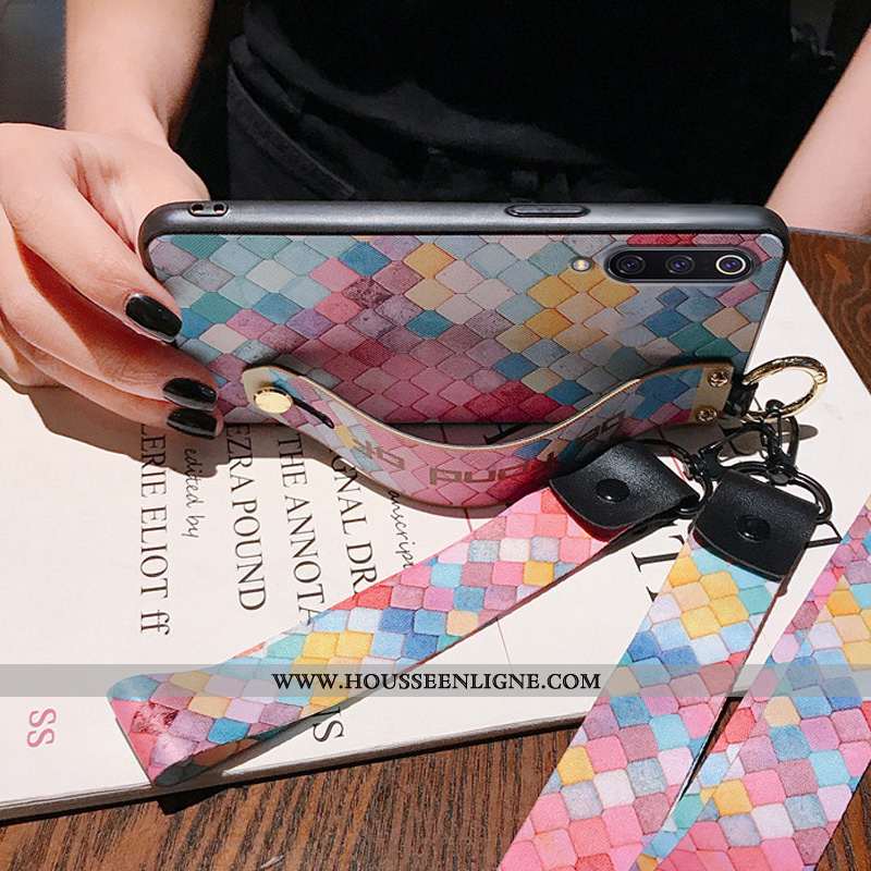 Coque Xiaomi Mi 9 Lite Délavé En Daim Personnalité Net Rouge Protection Silicone Tout Compris Fluide
