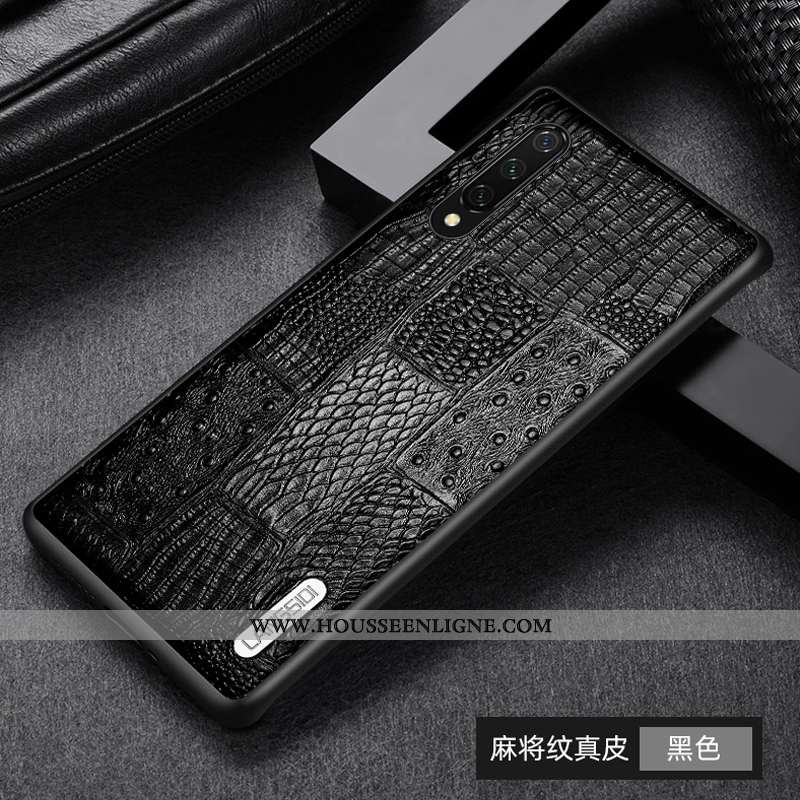 Coque Xiaomi Mi 9 Lite Protection Cuir Véritable Tout Compris Bleu Petit Cuir Incassable