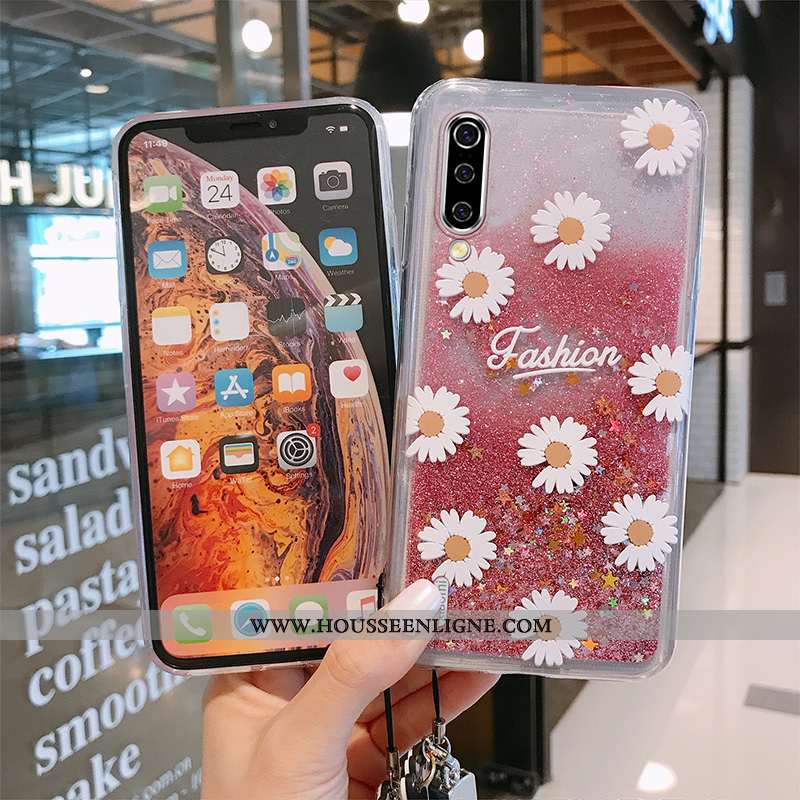 Coque Xiaomi Mi 9 Personnalité Créatif Silicone Ornements Suspendus Nouveau Étui Rose