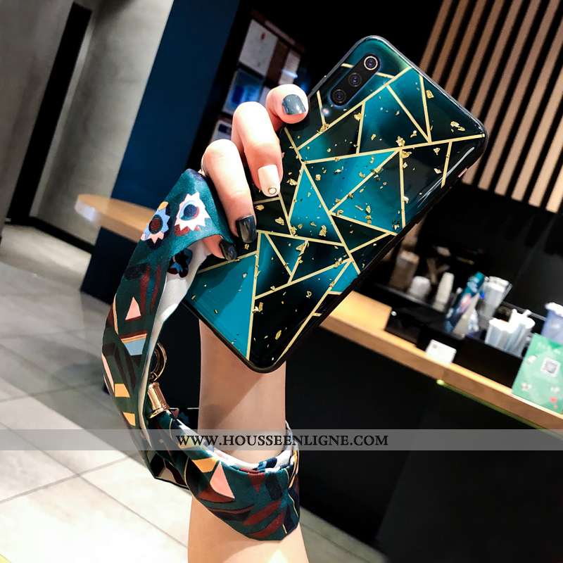 Coque Xiaomi Mi 9 Protection Créatif Plaid Modèle Fleurie Étui Multicolore Téléphone Portable Violet
