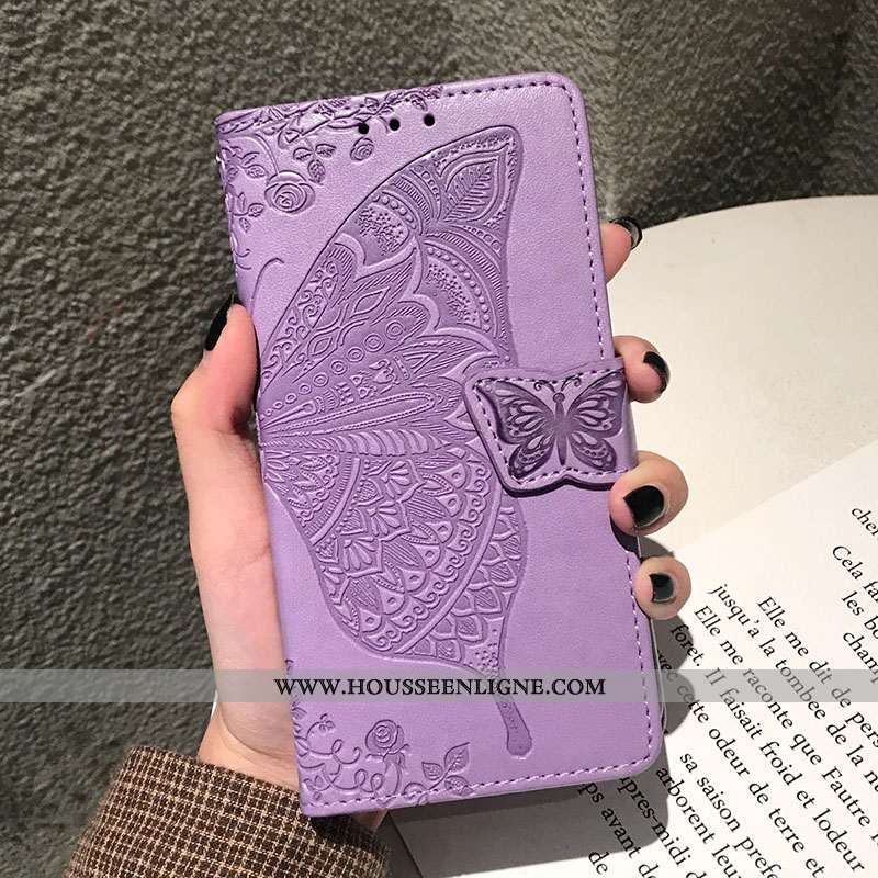 Coque Xiaomi Mi 9 Protection Cuir Silicone Étui Tout Compris Rouge Violet