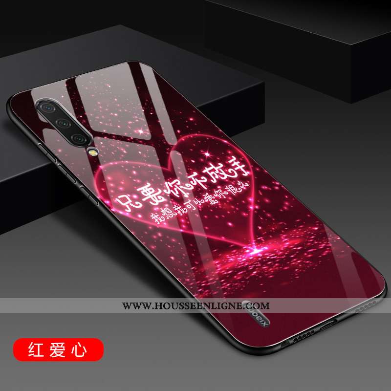 Coque Xiaomi Mi 9 Protection Verre Nouveau Téléphone Portable Silicone Personnalité Incassable Bleu