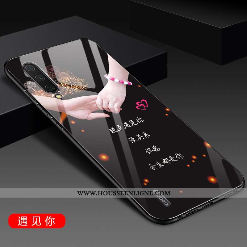 Coque Xiaomi Mi 9 Protection Verre Nouveau Téléphone Portable Silicone Personnalité Incassable Bleu
