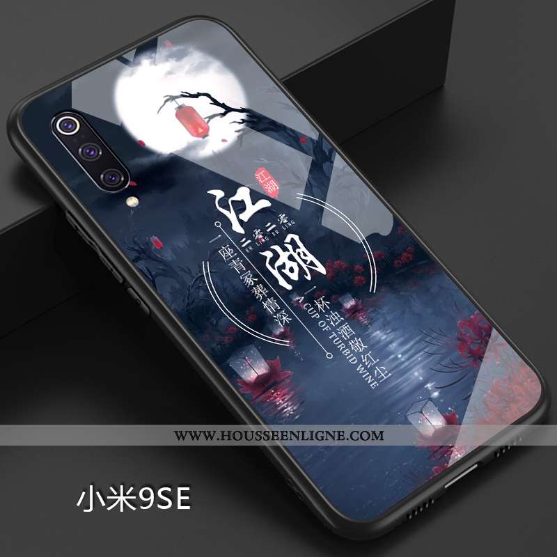 Coque Xiaomi Mi 9 Se Créatif Ultra Fluide Doux Étui Simple Net Rouge Personnalité Bleu