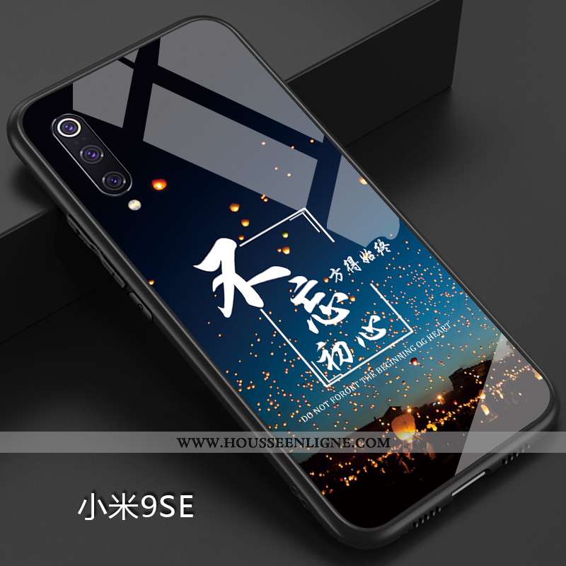 Coque Xiaomi Mi 9 Se Créatif Ultra Fluide Doux Étui Simple Net Rouge Personnalité Bleu