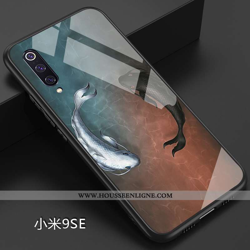 Coque Xiaomi Mi 9 Se Créatif Ultra Fluide Doux Étui Simple Net Rouge Personnalité Bleu