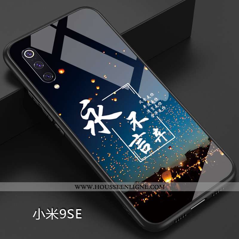Coque Xiaomi Mi 9 Se Créatif Ultra Fluide Doux Étui Simple Net Rouge Personnalité Bleu