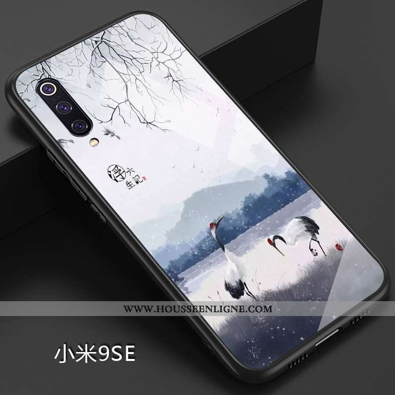 Coque Xiaomi Mi 9 Se Créatif Ultra Fluide Doux Étui Simple Net Rouge Personnalité Bleu