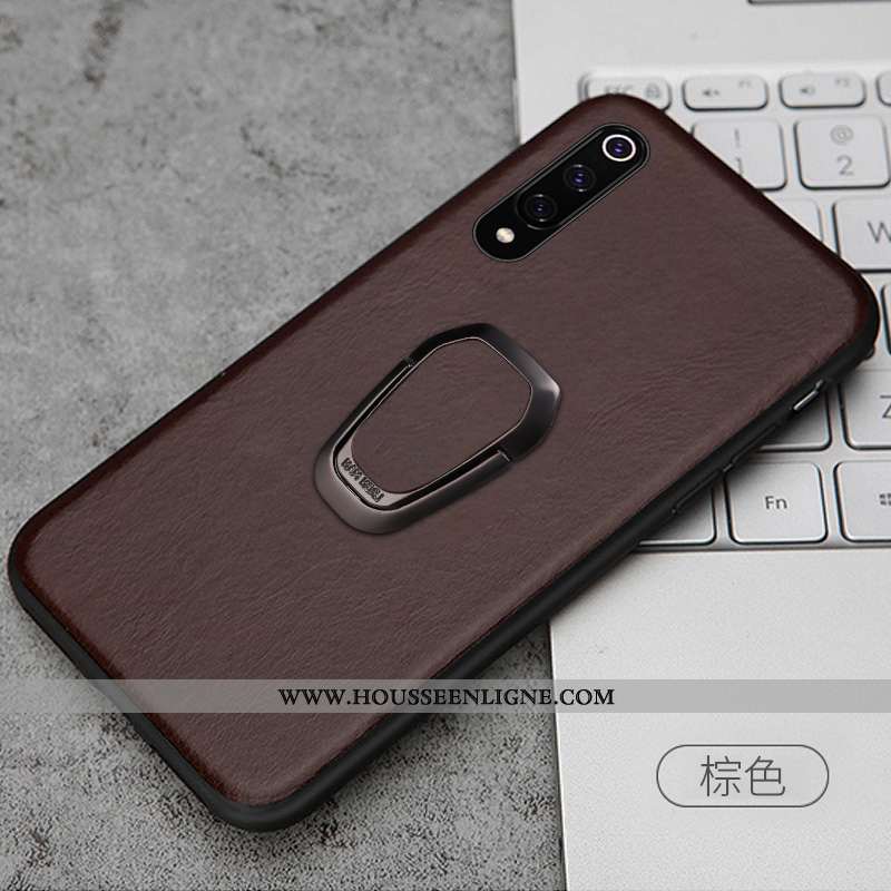 Coque Xiaomi Mi 9 Se Cuir Véritable Ultra Simple Créatif Légère Magnétisme Tout Compris Marron