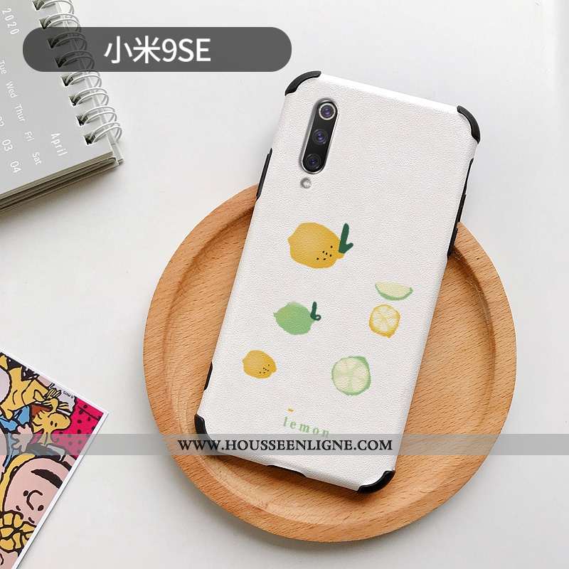 Coque Xiaomi Mi 9 Se Dessin Animé Cuir Protection Rouge Téléphone Portable Incassable Modèle Fleurie