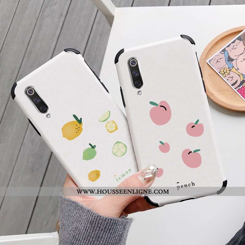 Coque Xiaomi Mi 9 Se Dessin Animé Cuir Protection Rouge Téléphone Portable Incassable Modèle Fleurie