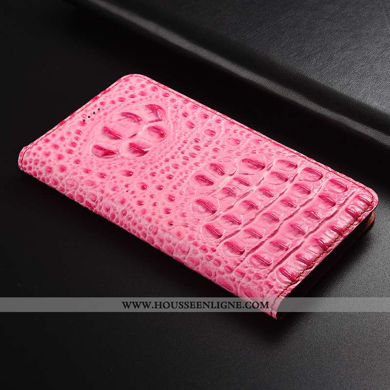 Coque Xiaomi Mi 9 Se Protection Cuir Véritable Rose Étui Téléphone Portable Modèle Fleurie