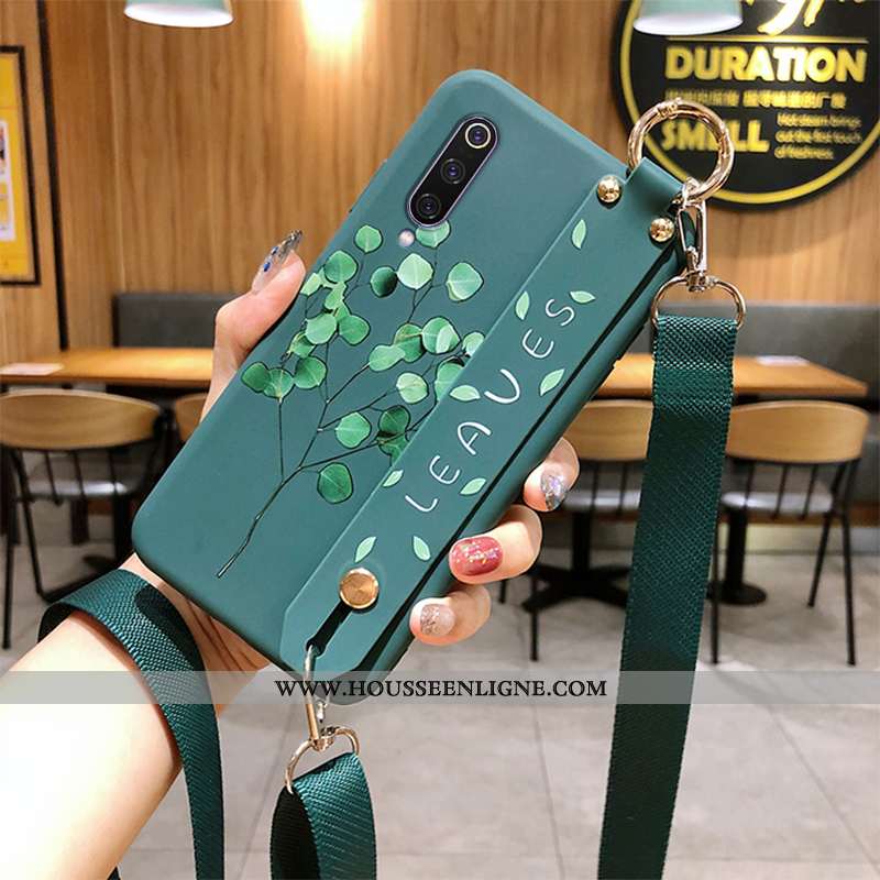 Coque Xiaomi Mi 9 Se Protection Délavé En Daim Tout Compris Feuille Étui Silicone Frais Verte