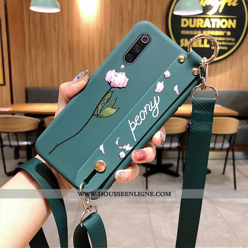 Coque Xiaomi Mi 9 Se Protection Délavé En Daim Tout Compris Feuille Étui Silicone Frais Verte