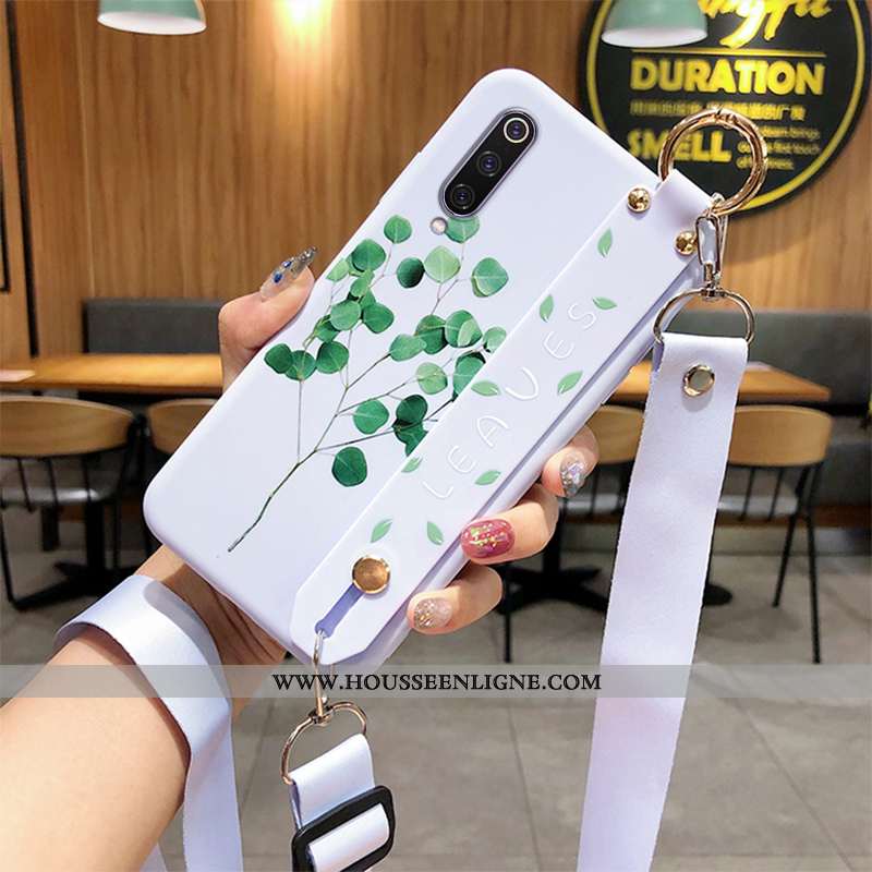Coque Xiaomi Mi 9 Se Protection Délavé En Daim Tout Compris Feuille Étui Silicone Frais Verte