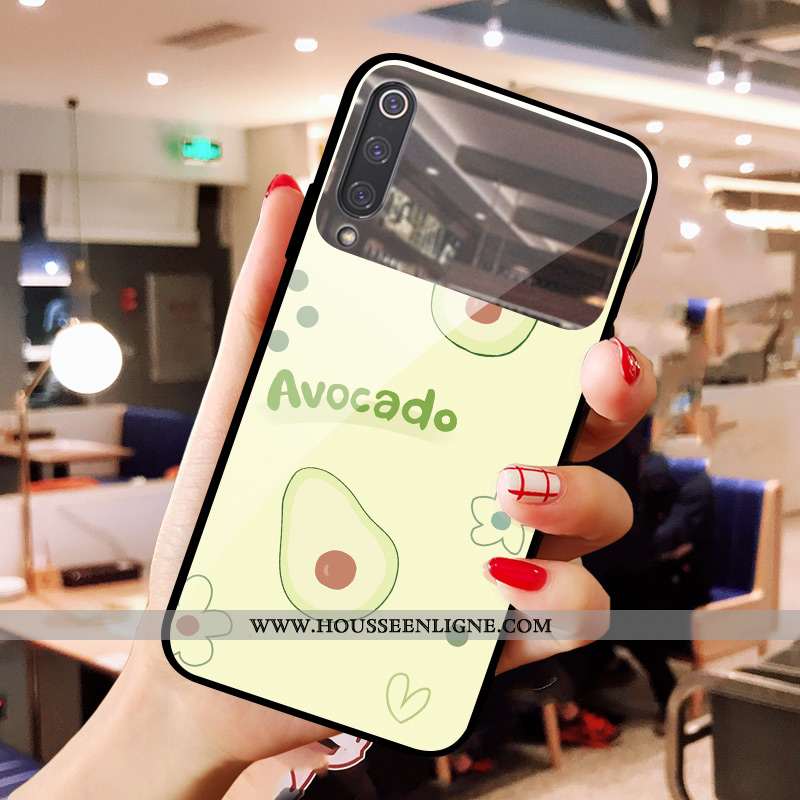 Coque Xiaomi Mi 9 Se Verre Petit Maquillage Cœur Difficile Téléphone Portable Rouge Verte