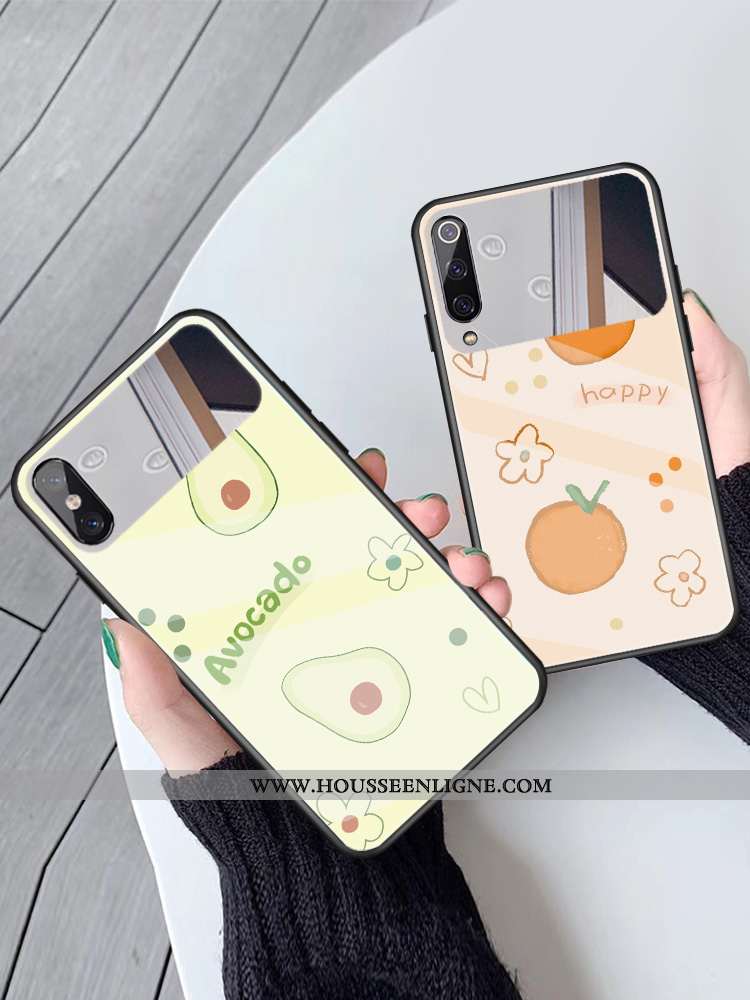 Coque Xiaomi Mi 9 Se Verre Petit Maquillage Cœur Difficile Téléphone Portable Rouge Verte