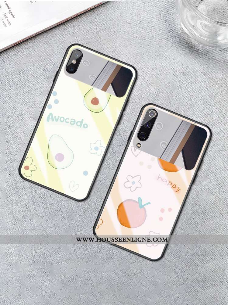 Coque Xiaomi Mi 9 Se Verre Petit Maquillage Cœur Difficile Téléphone Portable Rouge Verte