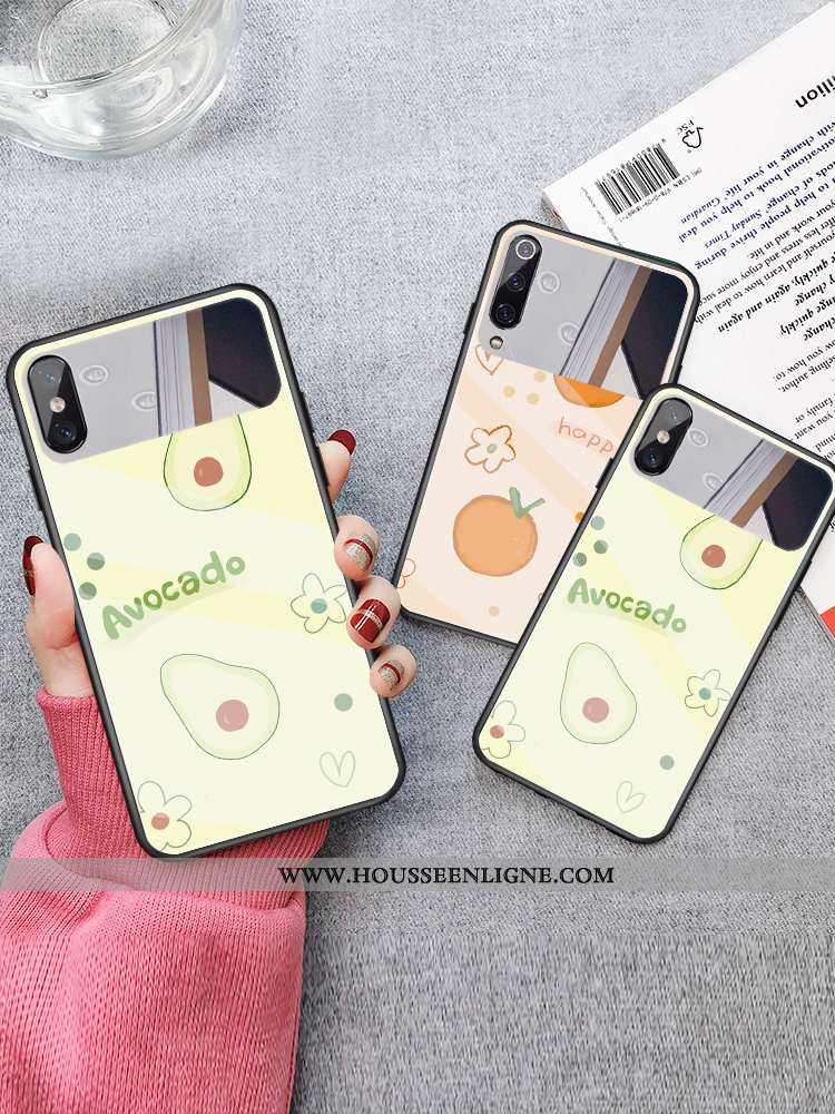 Coque Xiaomi Mi 9 Se Verre Petit Maquillage Cœur Difficile Téléphone Portable Rouge Verte