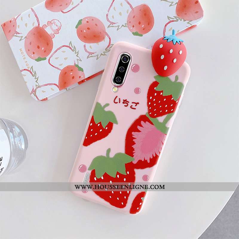 Coque Xiaomi Mi 9 Silicone Protection Personnalité Rouge Étui Incassable