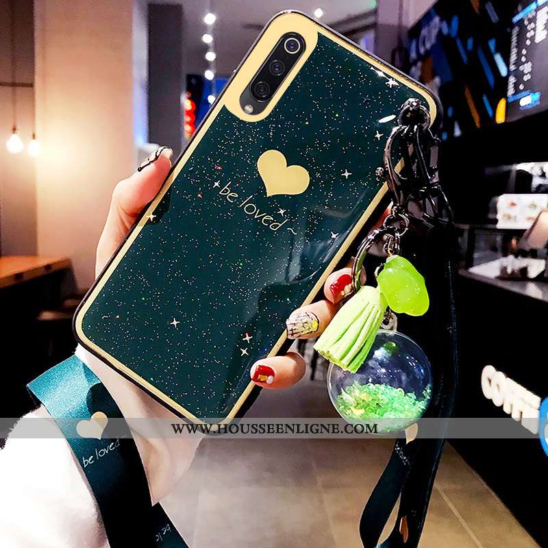 Coque Xiaomi Mi 9 Tendance Modèle Fleurie Rouge Net Rouge Incassable Vin Rouge Silicone Bordeaux