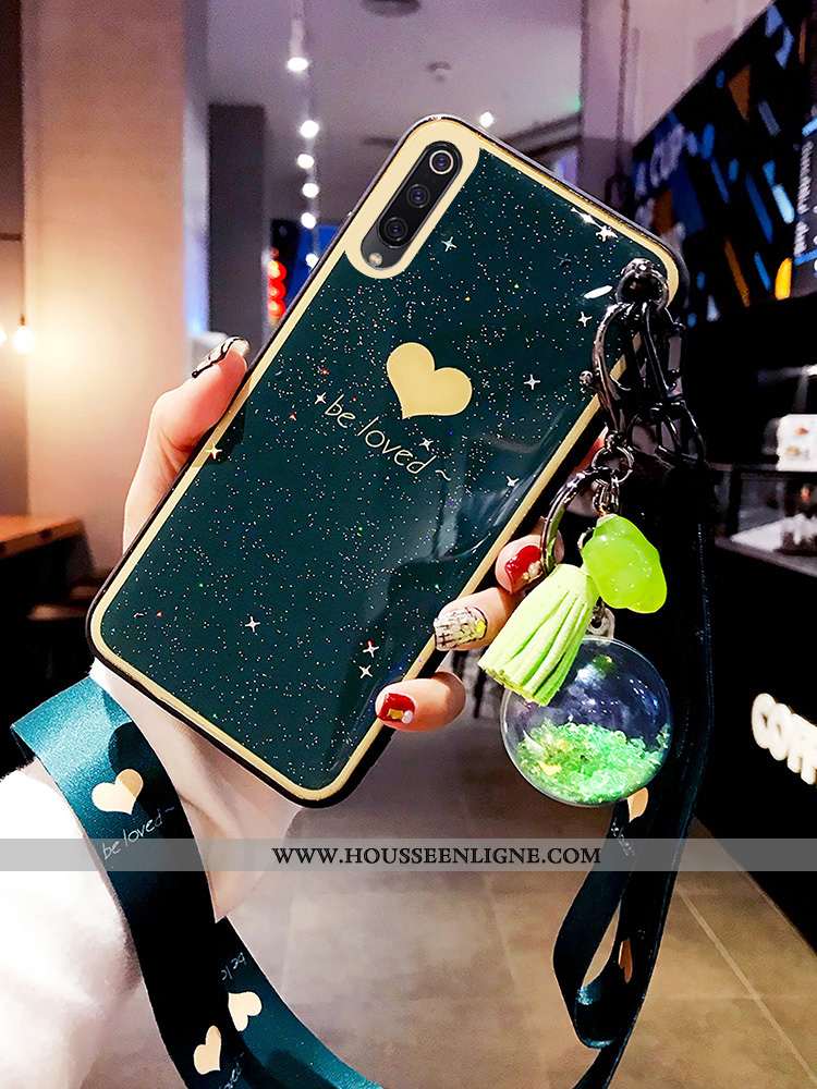 Coque Xiaomi Mi 9 Tendance Modèle Fleurie Rouge Net Rouge Incassable Vin Rouge Silicone Bordeaux