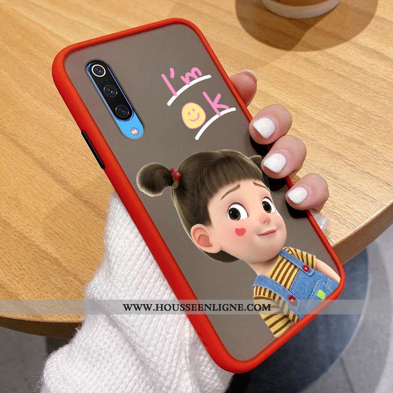 Coque Xiaomi Mi 9 Transparent Délavé En Daim Mode Amoureux Difficile Tout Compris Vert Verte