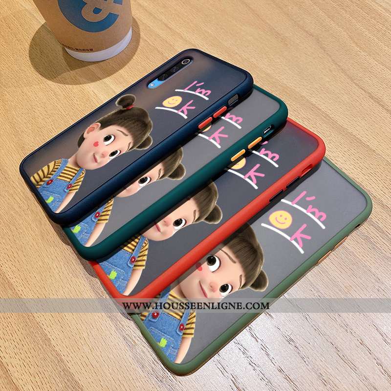 Coque Xiaomi Mi 9 Transparent Délavé En Daim Mode Amoureux Difficile Tout Compris Vert Verte