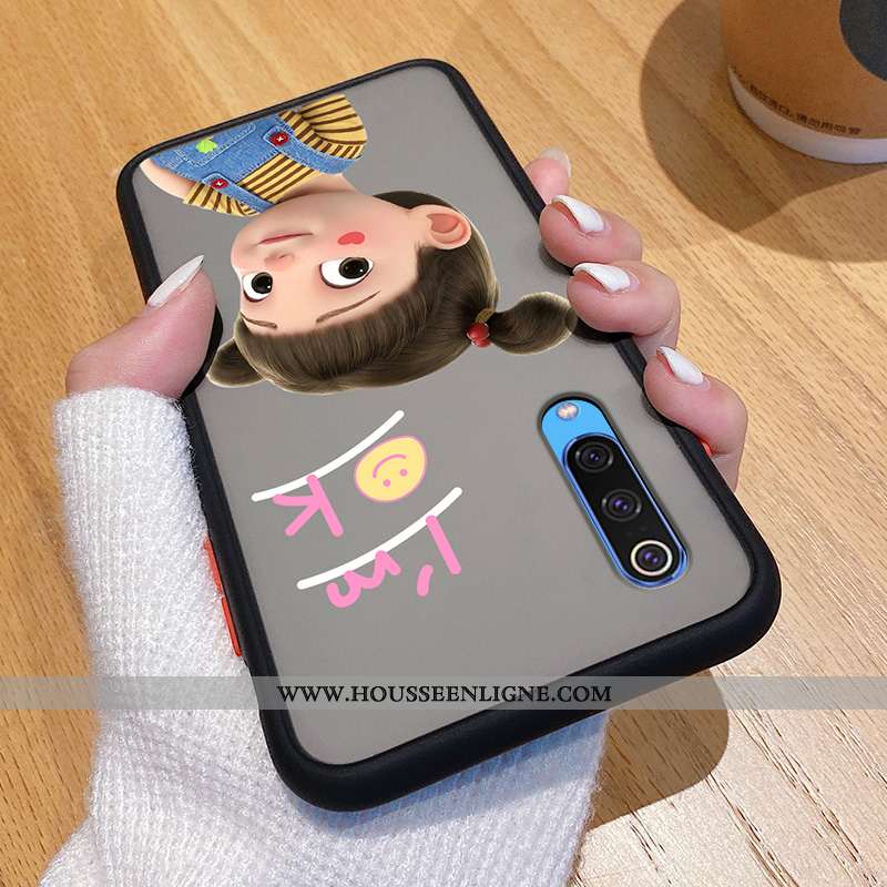 Coque Xiaomi Mi 9 Transparent Délavé En Daim Mode Amoureux Difficile Tout Compris Vert Verte