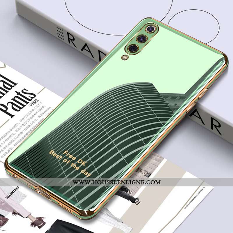 Coque Xiaomi Mi 9 Transparent Personnalité Placage Légère Étui Vert Turquoise