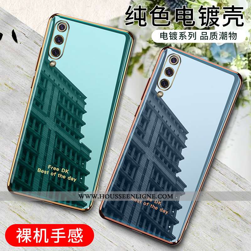 Coque Xiaomi Mi 9 Transparent Personnalité Placage Légère Étui Vert Turquoise