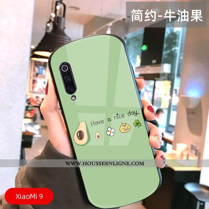 Coque Xiaomi Mi 9 Ultra Légère Délavé En Daim Petit Simple Tout Compris Arc Jaune