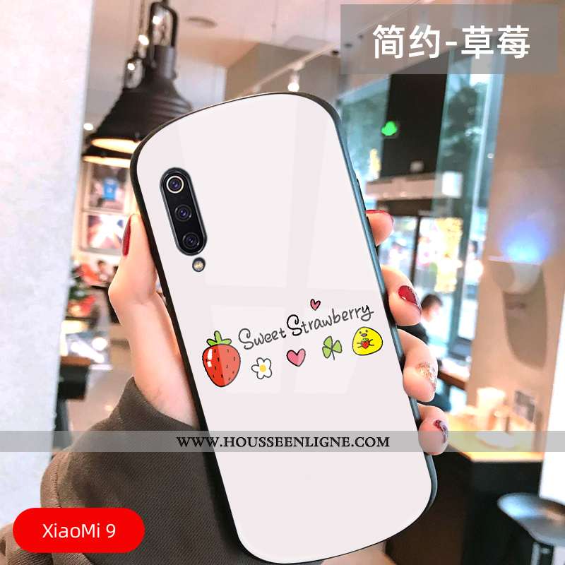 Coque Xiaomi Mi 9 Ultra Légère Délavé En Daim Petit Simple Tout Compris Arc Jaune