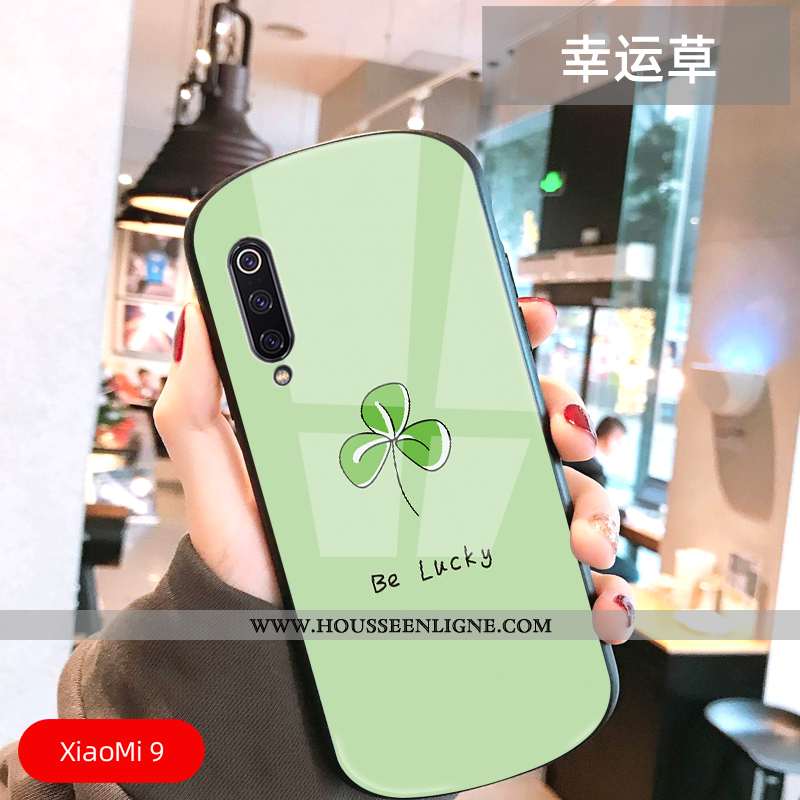 Coque Xiaomi Mi 9 Ultra Légère Délavé En Daim Petit Simple Tout Compris Arc Jaune