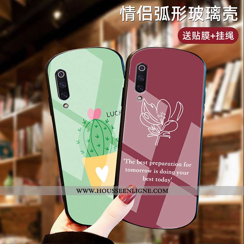 Coque Xiaomi Mi 9 Ultra Légère Délavé En Daim Petit Simple Tout Compris Arc Jaune