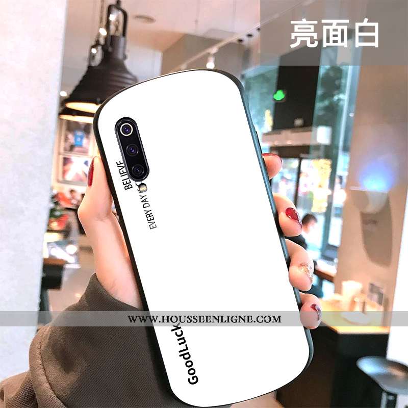 Coque Xiaomi Mi 9 Verre Personnalité Tout Compris Europe Incassable Protection Simple Bleu