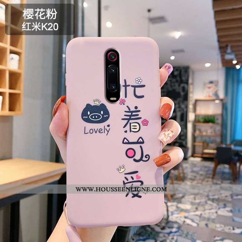 Coque Xiaomi Mi 9t Charmant Fluide Doux Rouge Amoureux Téléphone Portable Incassable Verte