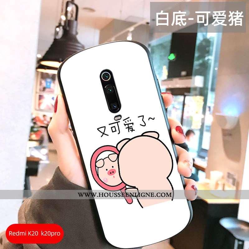 Coque Xiaomi Mi 9t Créatif Charmant Personnalité Simple Téléphone Portable Protection Blanche