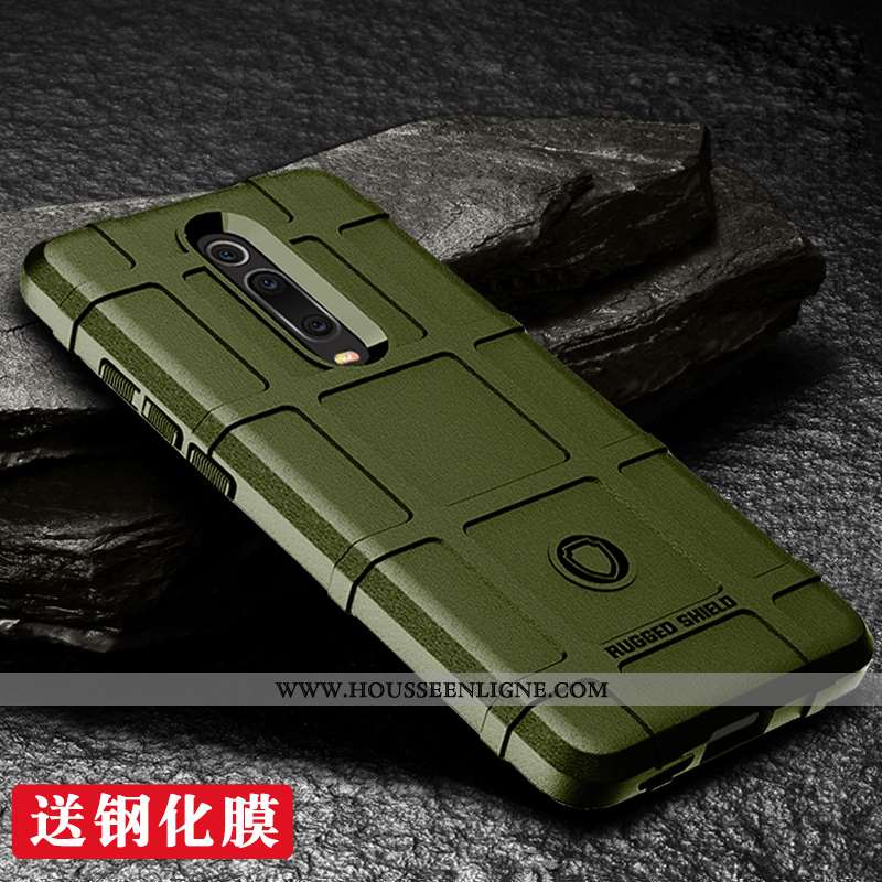 Coque Xiaomi Mi 9t Créatif Silicone Étui Rouge Mémorial Personnalité Vert Armée Verte