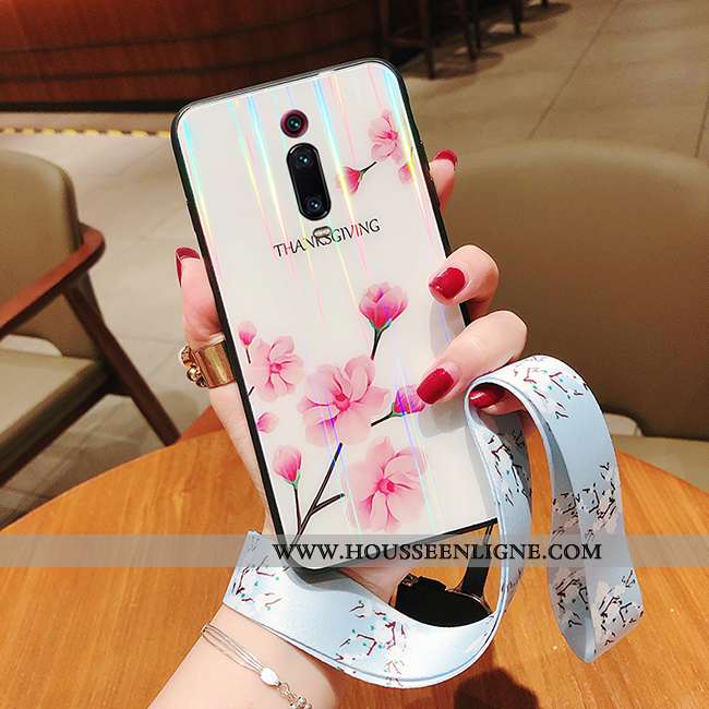 Coque Xiaomi Mi 9t Créatif Ultra Mode Tendance Téléphone Portable Petit Ornements Suspendus Blanche